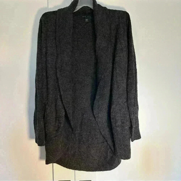 Barefoot Dreams open cardigan sweater Cozy Chic Lite XS Small gray loungewear - Picture 6 of 15